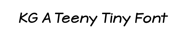 KG A Teeny Tiny Font font preview