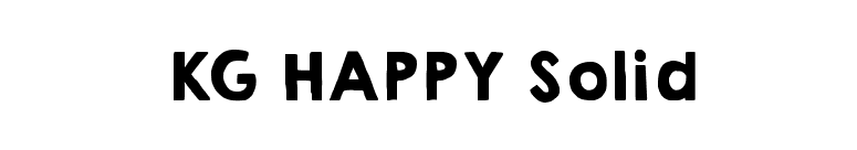 KG HAPPY Solid font preview