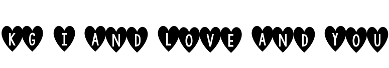 KG I And Love And You font preview