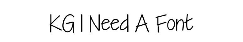 KG I Need A Font font preview