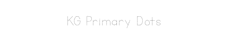 KG Primary Dots font preview