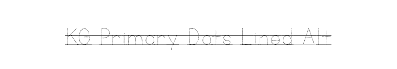 KG Primary Dots Lined Alt font preview