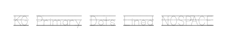 KG Primary Dots Lined NOSPACE font preview