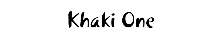 Khaki One font preview