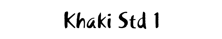 Khaki Std 1 font preview