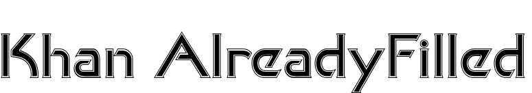 Khan AlreadyFilled font preview