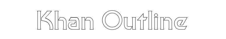 Khan Outline font preview