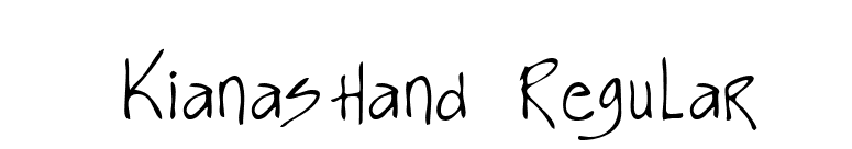 KianasHand Regular font preview