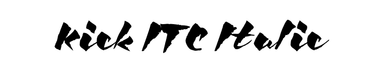 Kick ITC Italic font preview