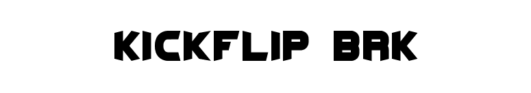 Kickflip BRK font preview