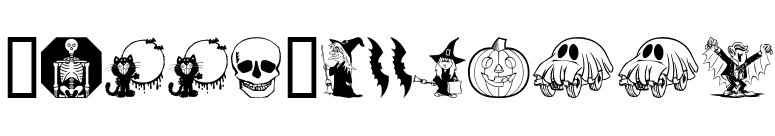 KiddyHalloween font preview