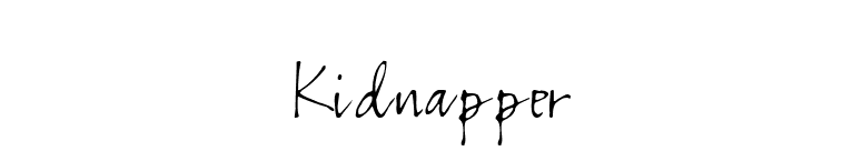 Kidnapper font preview
