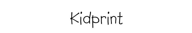 Kidprint font preview