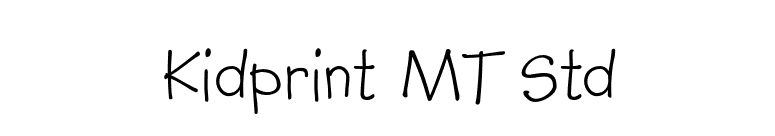 Kidprint MT Std font preview