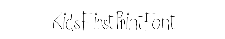 KidsFirstPrintFont font preview