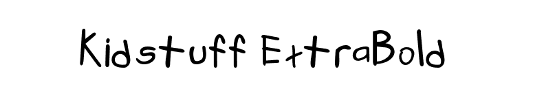 Kidstuff ExtraBold font preview