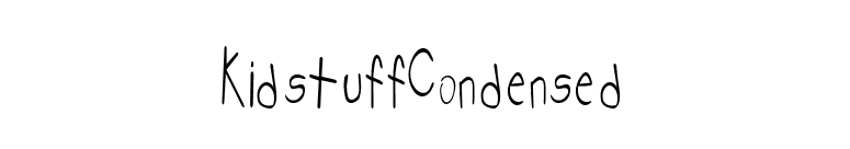 KidstuffCondensed font preview