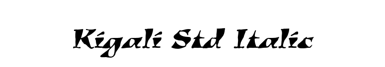 Kigali Std Italic font preview