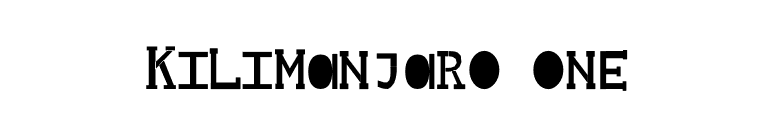 Kilimanjaro One font preview