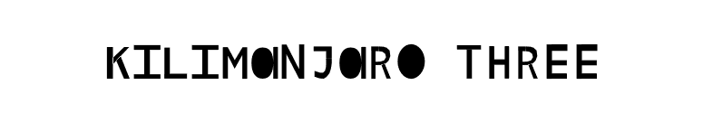 Kilimanjaro Three font preview