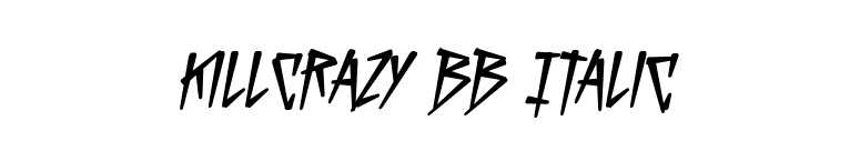 KillCrazy BB Italic font preview