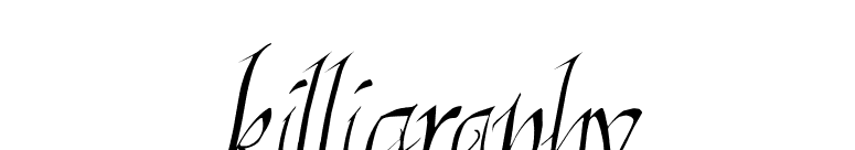 Killigraphy font preview