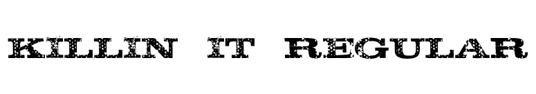 Killin It Regular font preview