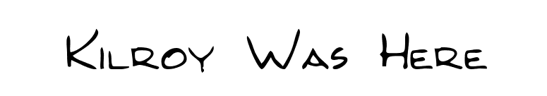 Kilroy Was Here font preview