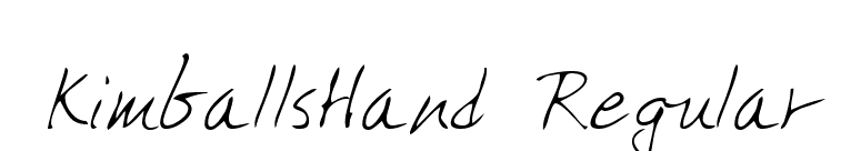 KimballsHand Regular font preview