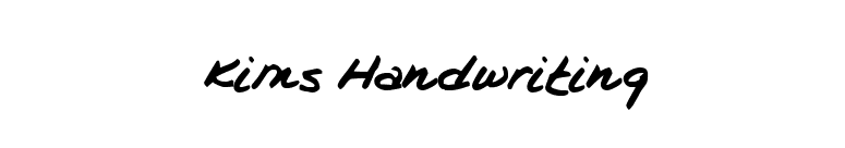 Kims Handwriting font preview
