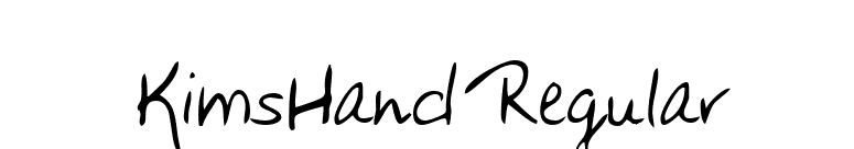 KimsHand Regular font preview