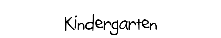 Kindergarten font preview