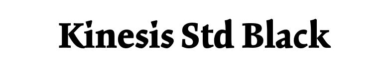 Kinesis Std Black font preview