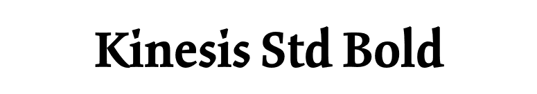 Kinesis Std Bold font preview
