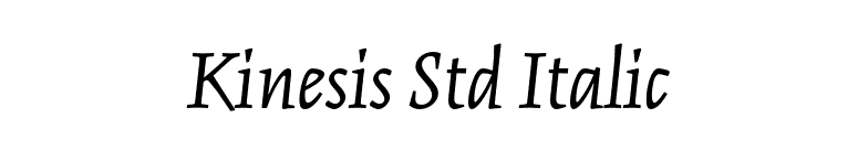 Kinesis Std Italic font preview