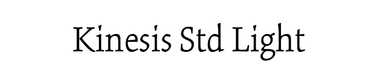 Kinesis Std Light font preview