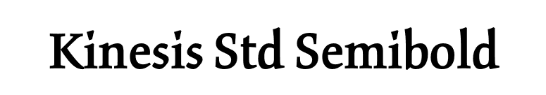 Kinesis Std Semibold font preview