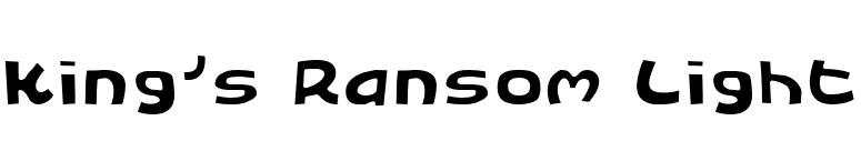 King's Ransom Light font preview