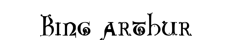 King Arthur font preview
