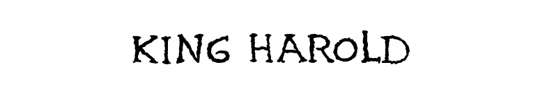 King Harold font preview