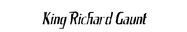 King Richard Gaunt font preview