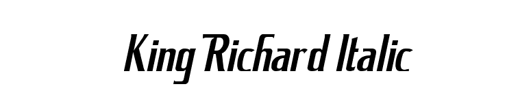 King Richard Italic font preview