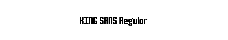 KING SANS Regular font preview