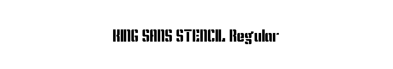 KING SANS STENCIL Regular font preview
