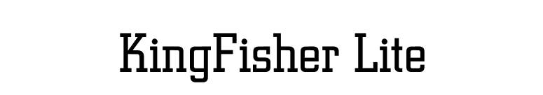 KingFisher Lite font preview