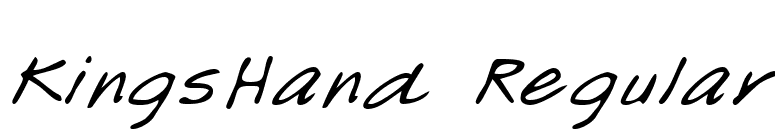 KingsHand Regular font preview