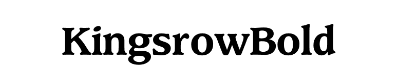 KingsrowBold font preview