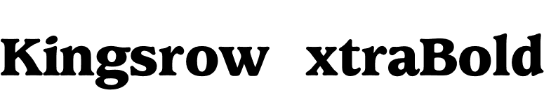 KingsrowExtraBold font preview