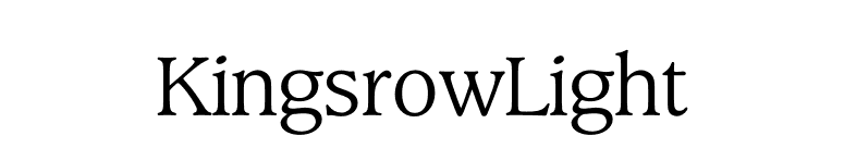 KingsrowLight font preview
