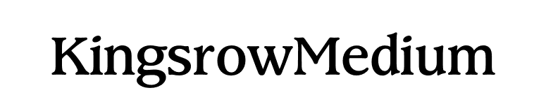 KingsrowMedium font preview